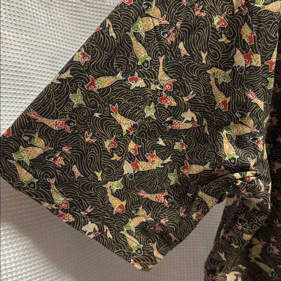 Tori Richard Honolulu Hawaii Aloha Shirt Cotton Lawn Koi Fish Button Down Sz XL - Picture 11 of 14